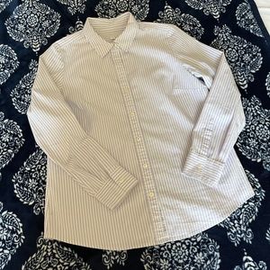 J. Jill Perfect Shirt in Purple and White Stripe